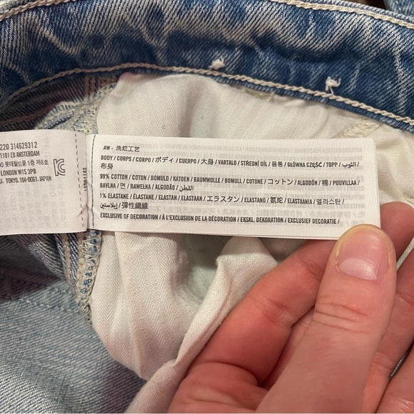 Abercrombie & Fitch Jeans Women’s Size 18 Long Light Blue Denim 90’s Relaxed - Picture 9 of 9